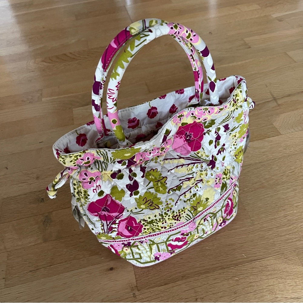 Vera Bradley Make Me Blush Pink/Green Floral Tote Bag
